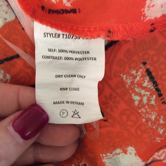 Lush, Red, White, Black, Geometric Top - Picture 5 of 5